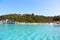 Landscape of Vrika beach at Antipaxos Ionian islands Greece