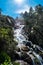 Landscape with waterfall in the mountains in summer at Parc Natural del Comapedrosa, Andorra