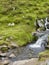 Landscape of waterfalls on hiking in Dingle Way in Ireland