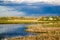 Landscape with waterline and vegetation