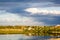 Landscape with waterline and vegetation