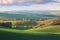 Landscape with waves hills, autumn fields. South Moravia