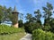 Landscape of The Wein Trail or Wein-Erlebnispfad - Flower Island Mainau on the Lake Constance or Die Blumeninsel im Bodensee