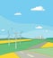 Landscape with Wind Generators