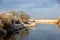 Landscape in Winter at the River Aller in the Town Rethem, Lower Saxony