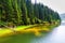 Landscape withb beautiful lake  , Bolboci  , Romania