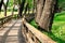 Landscape wooden bridge