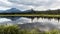 Landscape of Wrangell-St. Elias National Park in Alaska