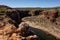 Landscape of Yardie Creek Gorge with a small river in Western Australia in Cape Range National Park