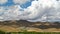 Landscape of Zagros mountains and Kurdish village , western Iran