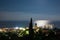 Landscape of zante island at night