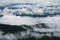 Landscapes beautiful mountain and dramatic cloudy. Mist over the mountains in Thailand. Winter landscape