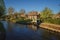 Landscapes of the famous Giethoorn village in Netherlands