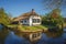 Landscapes of the famous Giethoorn village in Netherlands