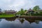 Landscapes of the famous Giethoorn village in Netherlands