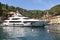 Landscapes, houses and villas on the sea along the coast of Portofino