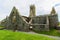 Landscapes of Ireland. Ruins of Friary of Ross in Galway county