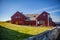 Landscapes, islands and mountains along the Norwegian Atlantic Road,house on the island