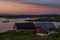 Landscapes, islands and mountains along the Norwegian Atlantic Road,house on the island