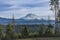 The landscapes of Kite Park with Mt rainier background.