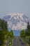 The landscapes of Kite Park with Mt rainier background.