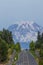 The landscapes of Kite Park with Mt rainier background.