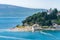 Landscapes of the Kotor fjord on its way out to the Adriatic Sea