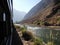 Landscapes of mountains and mountain range, Urubanba river. Aguas Calientes