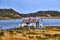 Landscapes next to a small settlement on the tierra del fuego near Ushuaia. Argentine Patagonia in Autumn