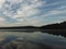 Landscapes reflected in a beautiful fishing lake in Quebec