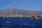 landscapes of sea and cliffs near the island of Paros