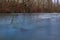 The landscapes of Skokomish river with long exposure shutter in Winter