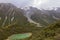 Landscapes of the Southern Alps. Glacier tracks near Lake Tasman. New Zealand