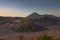 Landscapes and sunrise details at the active volcano Bromo, Indonesia