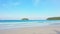 Landscapes view of beach turquoise sea sand and wave in summer day.