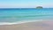 Landscapes view of beach turquoise sea sand and wave in summer day.