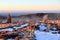 Landscapes of the Vosges mountains in winter