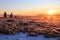 Landscapes of the Vosges mountains in winter