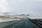 Landscapes with winding road on the island of Iceland.