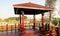 Landscaping gazebo pavilion in park