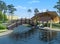 Landscaping Pond and forged bridge, 3D Rendering