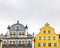 Landshut, Germany-: Traditional Gothic Colourful Houses in the Historical Town of Landshut