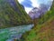 Landskape. River and mountain. Canyon. Background.