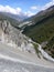 Landslide area, eroded rocks - way to Tilicho base camp, Nepal