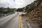 Landslide Blocking Santa Susana Pass Road in Los Angeles