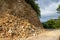 Landslide on the forest road