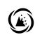 Landslide icon vector sign and symbol isolated on white background, Landslide logo concept