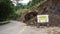 Landslide on the mountain road..Camiguin island Philippines.