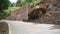 Landslide on the mountain road..Camiguin island Philippines.