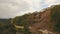 Landslide on the road in the mountains.Camiguin island Philippines.